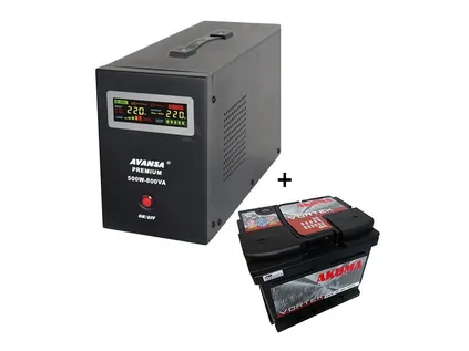 Záložní zdroj AVANSA 500 W + baterie 46 Ah
